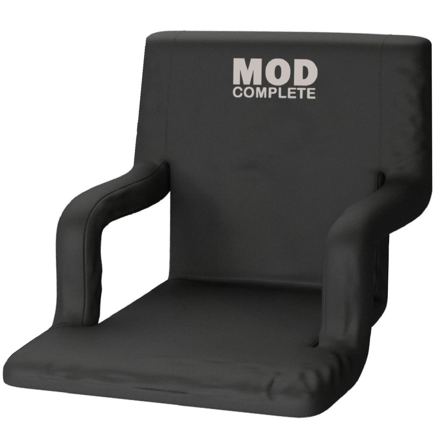 25" Stadium Seat Chair for Bleachers or Benche with Padded Cushion Armrest and Back Support, 6 Reclining Custom Fit Sport Positions, Portable with Backpack Straps